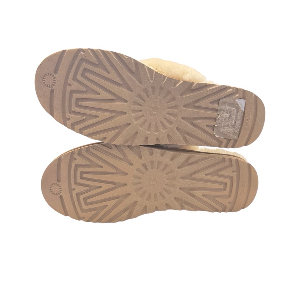 UGG® Women's Cream Cozy Knit Shearling Mule Slippers size 12 - Picture 9 of 11